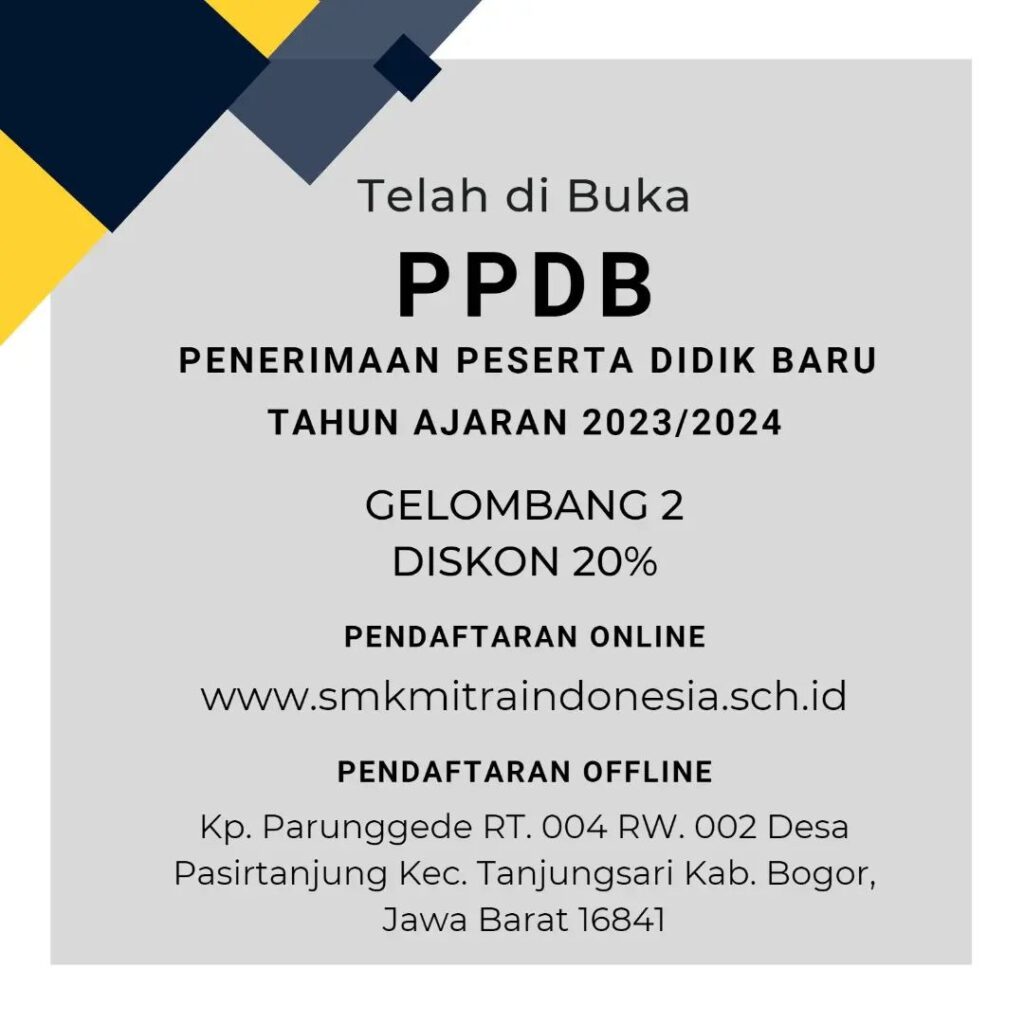Pendaftaran Online SMK Mitra Indonesia